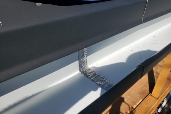 soldered zinc gutter with apron